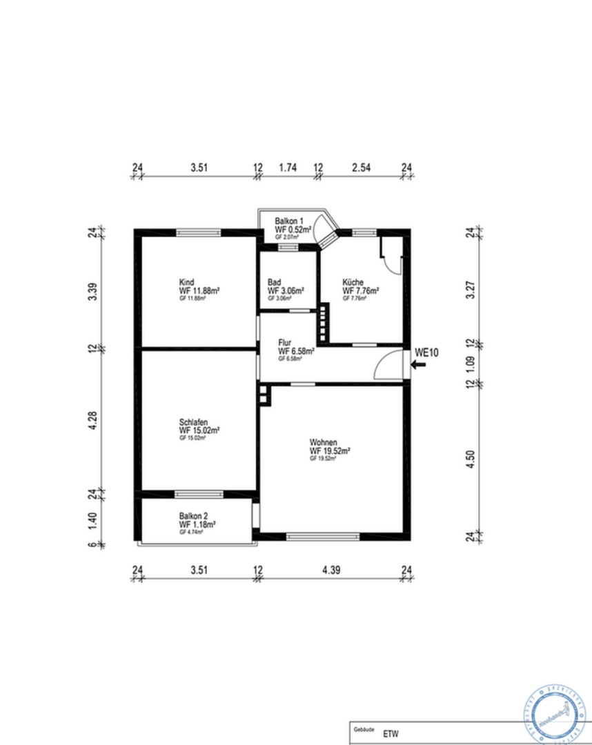 Top Citylage | 3-Zimmer-Wohnung + 1 Mansardenzimmer | Provisionsfrei – Bremerhaven – Vorschaubild 13