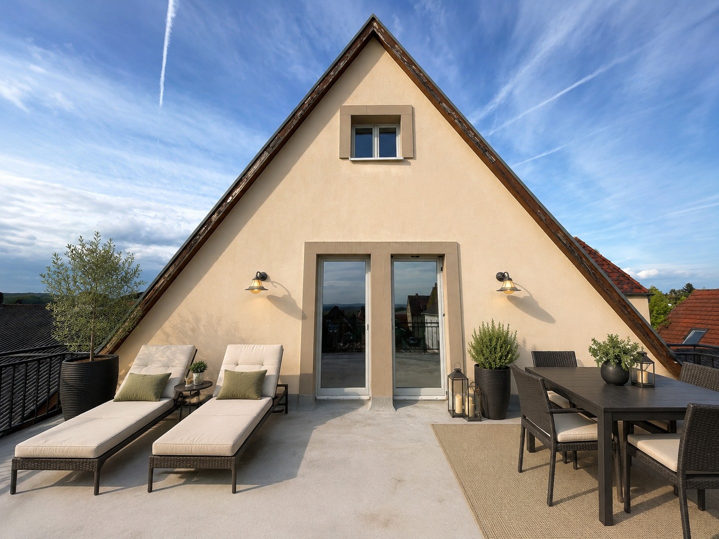 Maisonette-Wohnung mit großer 40m² Dachterrasse in Sinsheim-Hilsbach