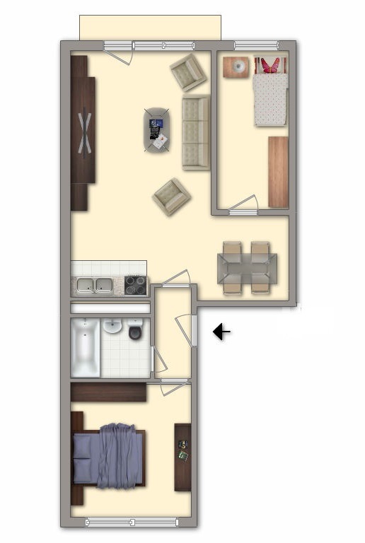 Gemeinsam neu starten – sanierte 3-Raum-Wohnung mit Tresen – Chemnitz – Vorschaubild 7