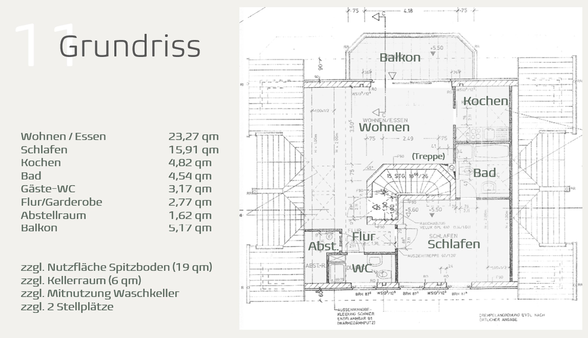 Helle Maisonette mit ausgebautem Spitzboden und 2 Stellplätzen – Haan – Vorschaubild 12