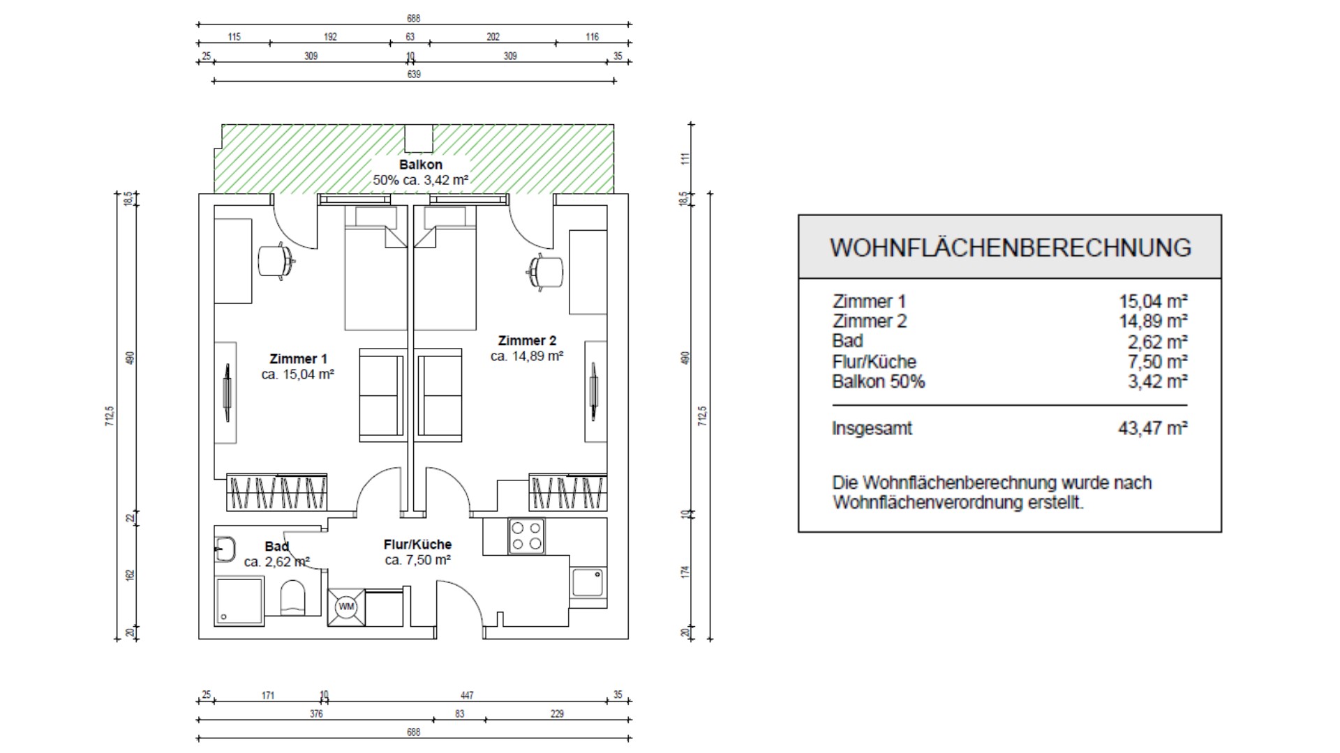 Weststadt: 2-Zi + TG | Technisch modernisiert | Balkon | EBK | FREI | WG geeignet – Karlsruhe – Vorschaubild 25