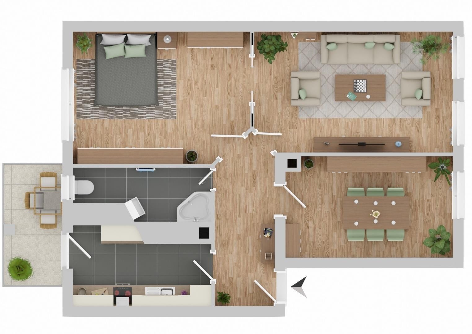 Modernisierte 3-Zimmer-Wohnung mit Balkon, Einbauküche & Tageslichtbad – Ludwigshafen am Rhein – Vorschaubild 10