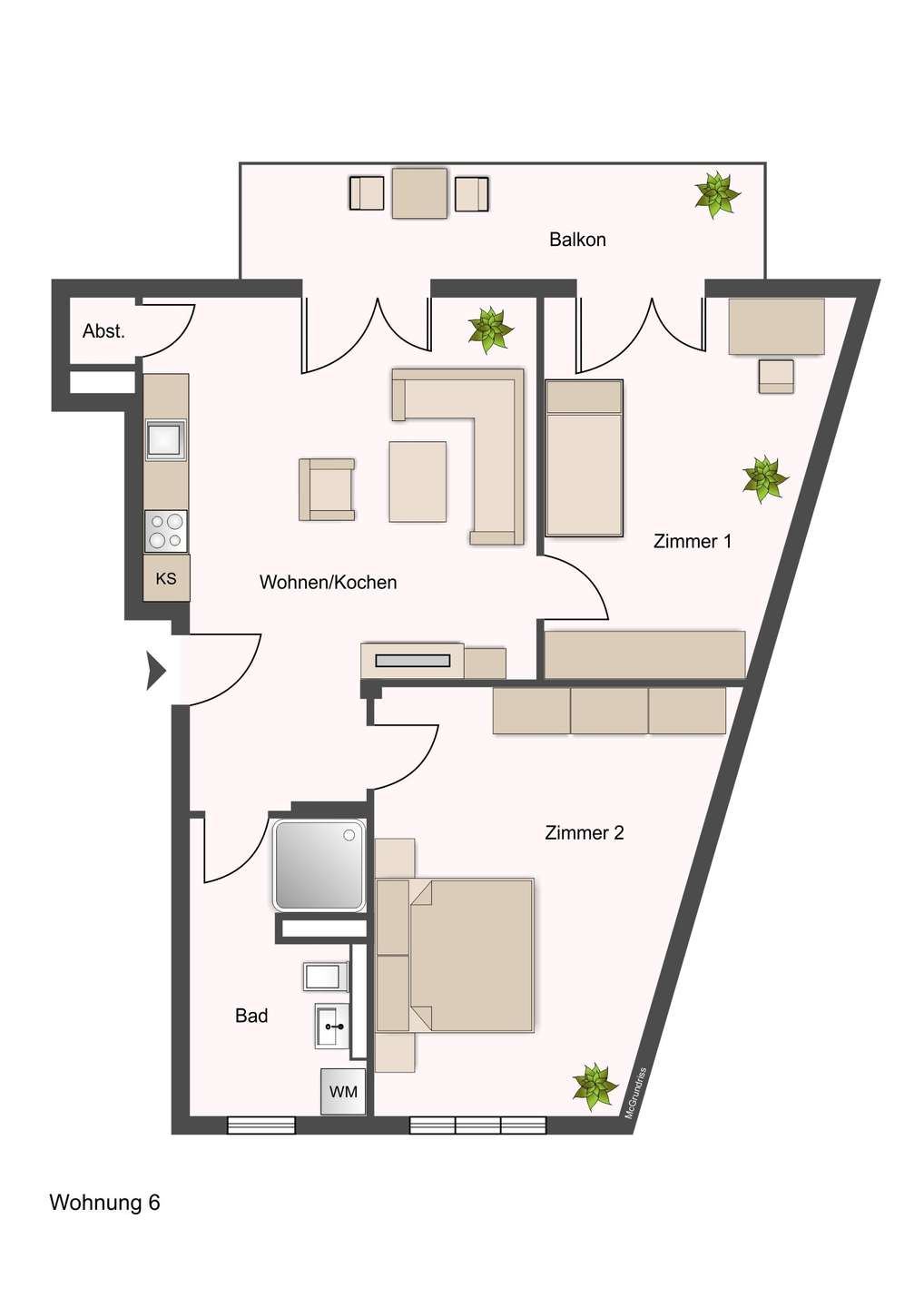 Attraktive 3-Zimmer Wohnung mit großem Balkon I Einbauküche I Fußbodenheizung | Stellplatz – Leipzig – Vorschaubild 20