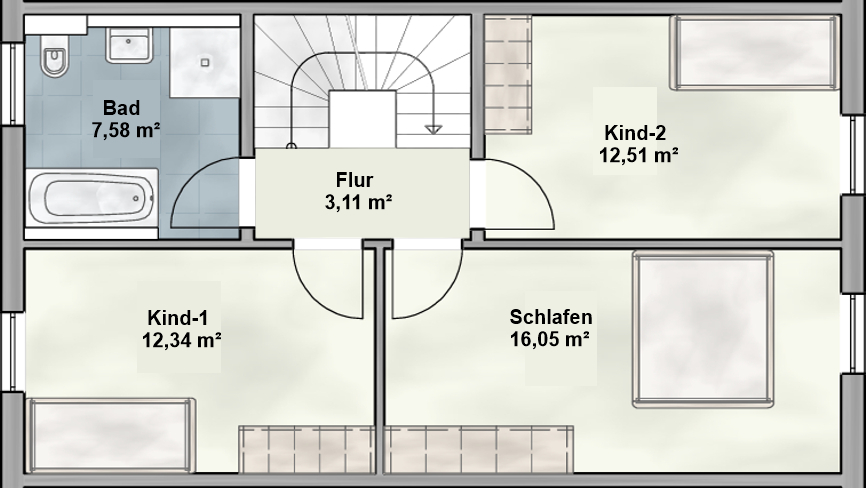 Neubau eines Reihenmittelhauses, ruhig und grün gelegen in Augsburg im schönen Stadtteil Göggingen – Augsburg – Vorschaubild 10