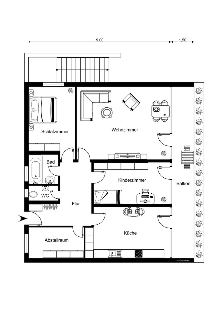 Provisionsfrei: barrierefreie Zimmer-Wohnung in Bestlage von Höchberg- Würzburg. Sofort frei! – Höchberg – Vorschaubild 17