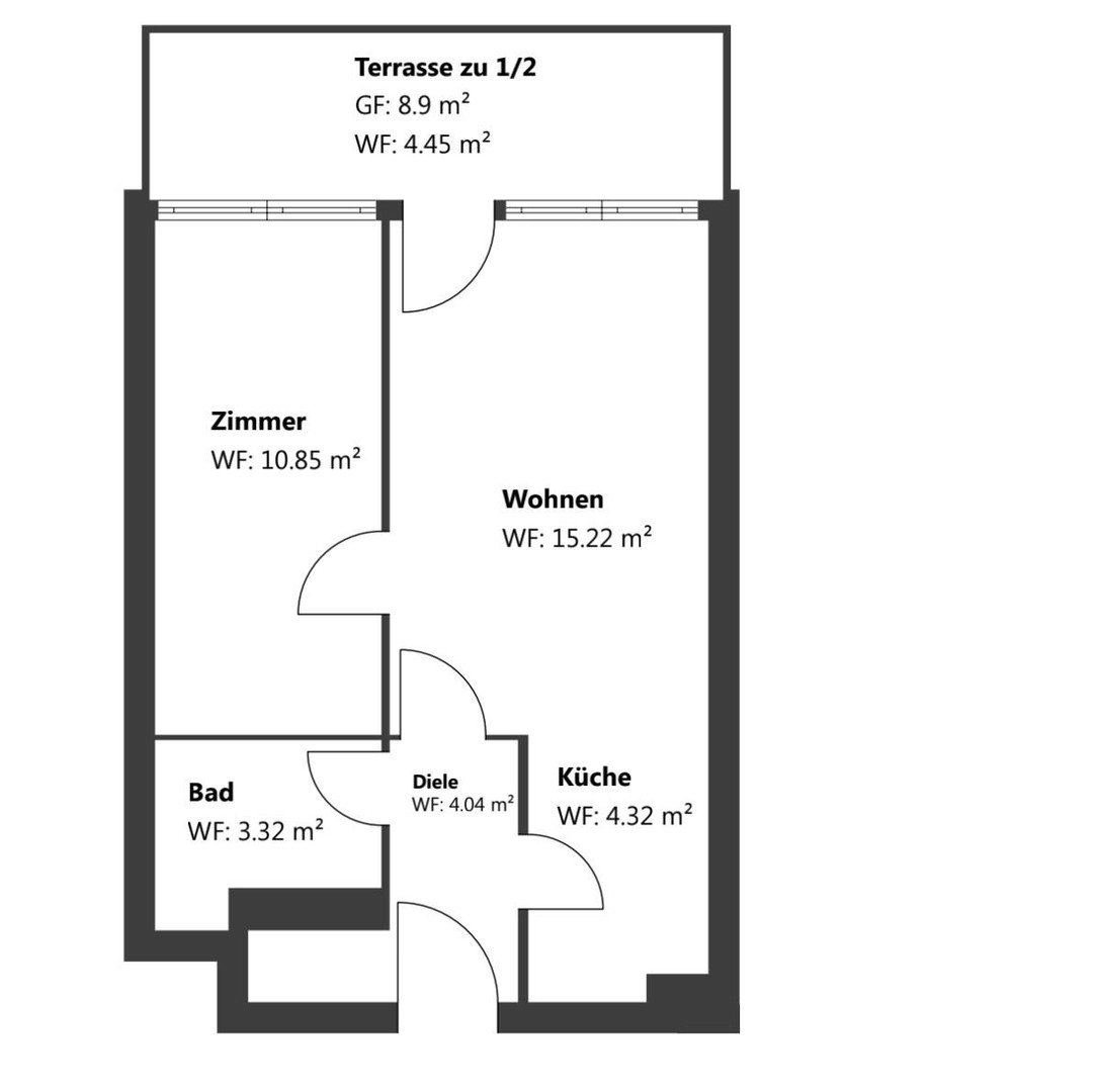 Lage, Lage, Lage! Leerstehende, provisionsfreie, renovierungsbedürftige 2-Zi-Gartenwohnung – München – Vorschaubild 8