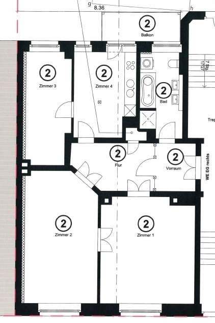 Provisionsfreie 3-Zimmerwohnung mit Südbalkon nahe der Innenstadt – Leipzig – Vorschaubild 12