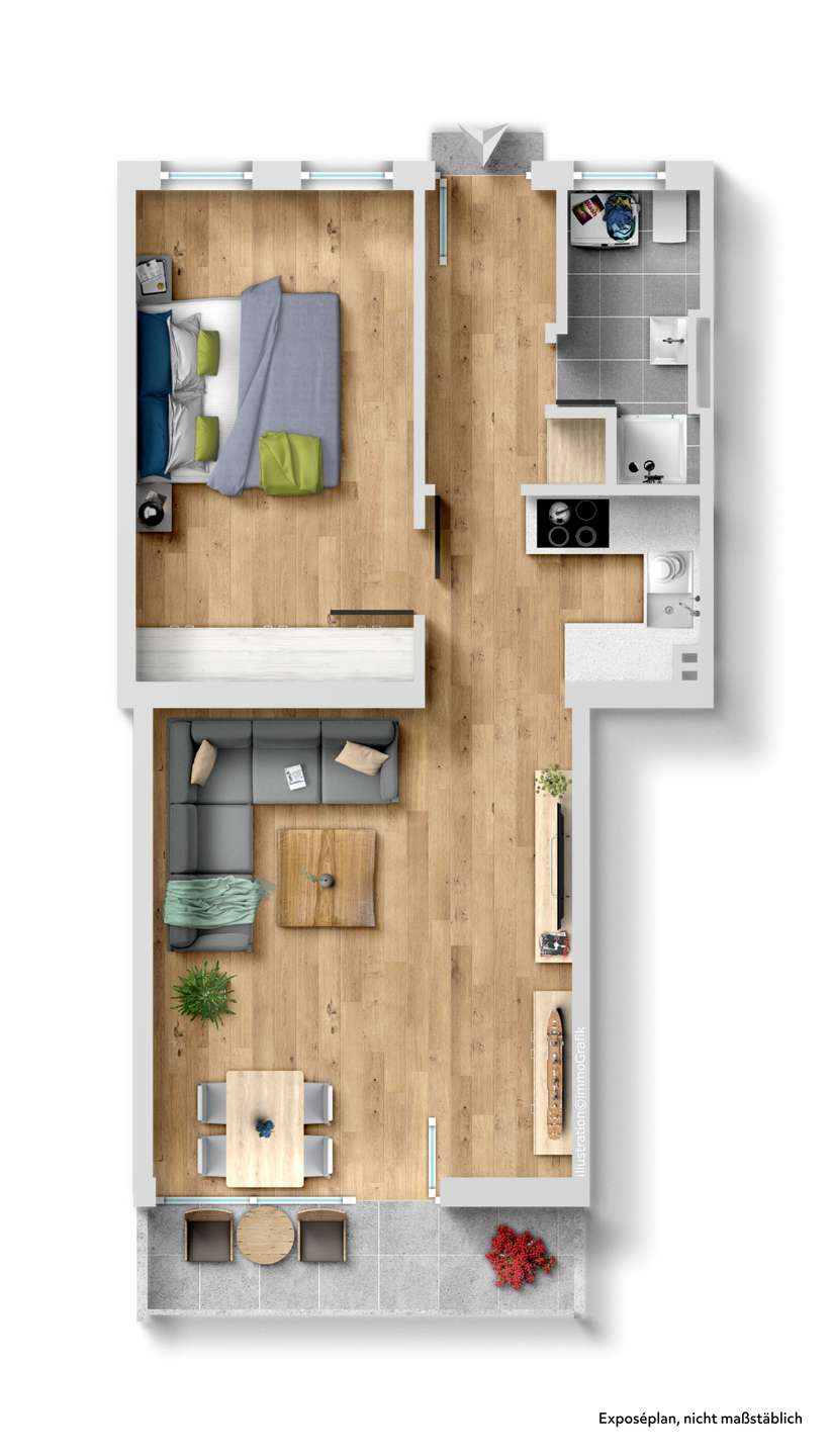 HEGERICH: Kapitalanlage in gefragter Lage – Vermietete 2-Zimmer-Wohnung mit Loggia – Nürnberg – Vorschaubild 6