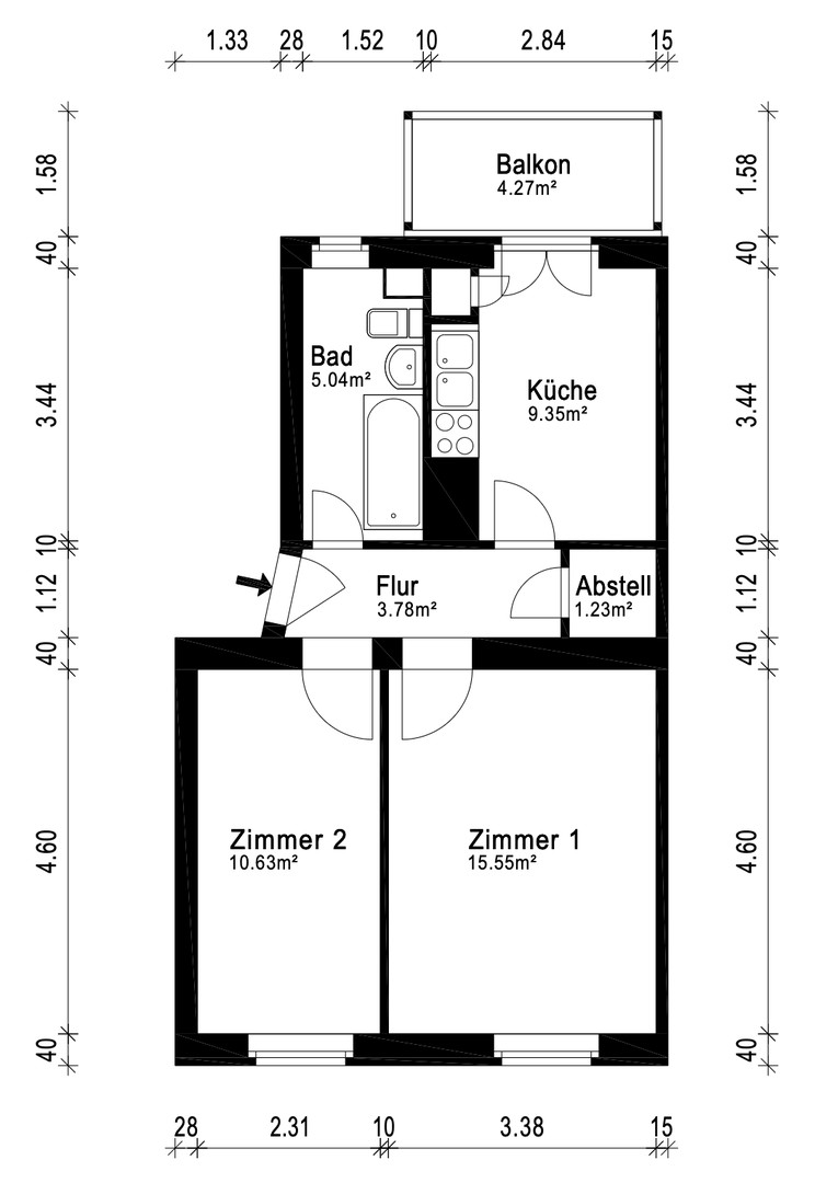 Bezugsfreie 2-Zimmer-Wohnung in Prenzlauer Berg mit EBK & Balkon – Berlin – Vorschaubild 13