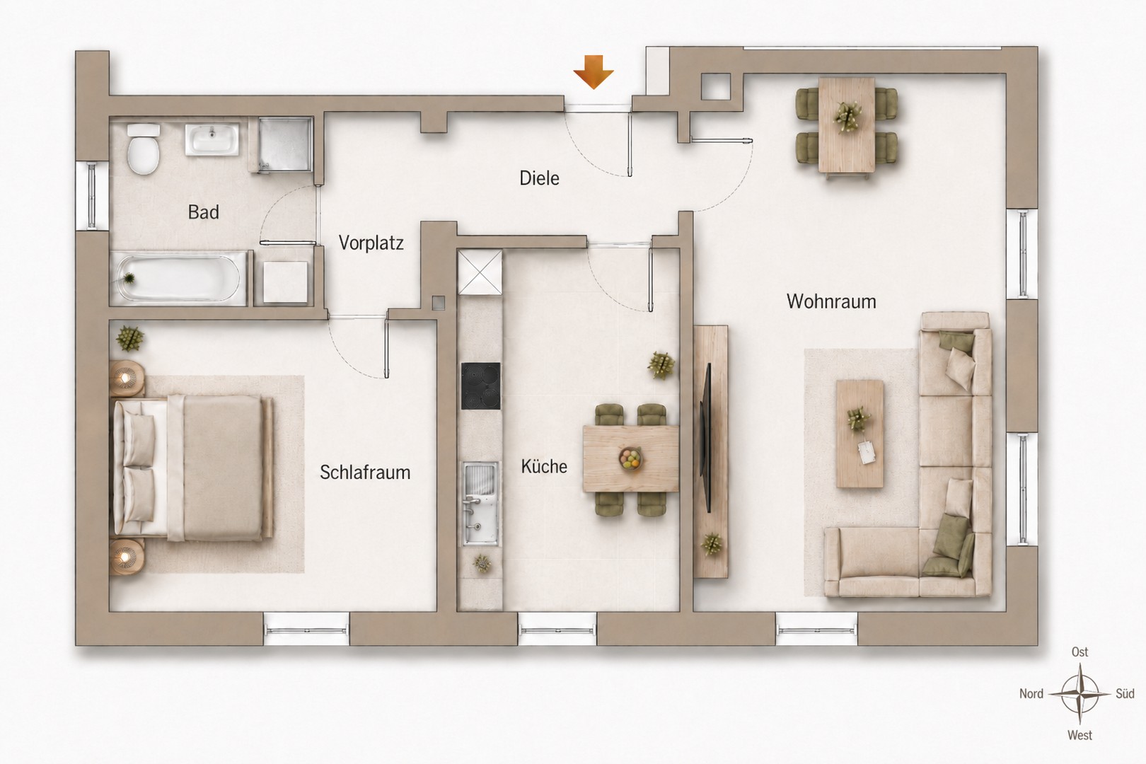 Charmante 2-Zimmer-Wohnung in zentraler und ruhiger Lage – Weilheim i.OB – Vorschaubild 6