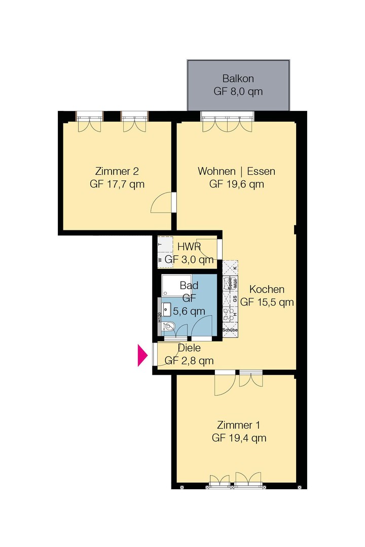 OG Wohnung Balkon I NACHHALTIGSTE Immobilie Wolfsburgs, Lehmbau, PV - Autarkie, Appsteuerung – Wolfsburg Ehmen – Vorschaubild 22