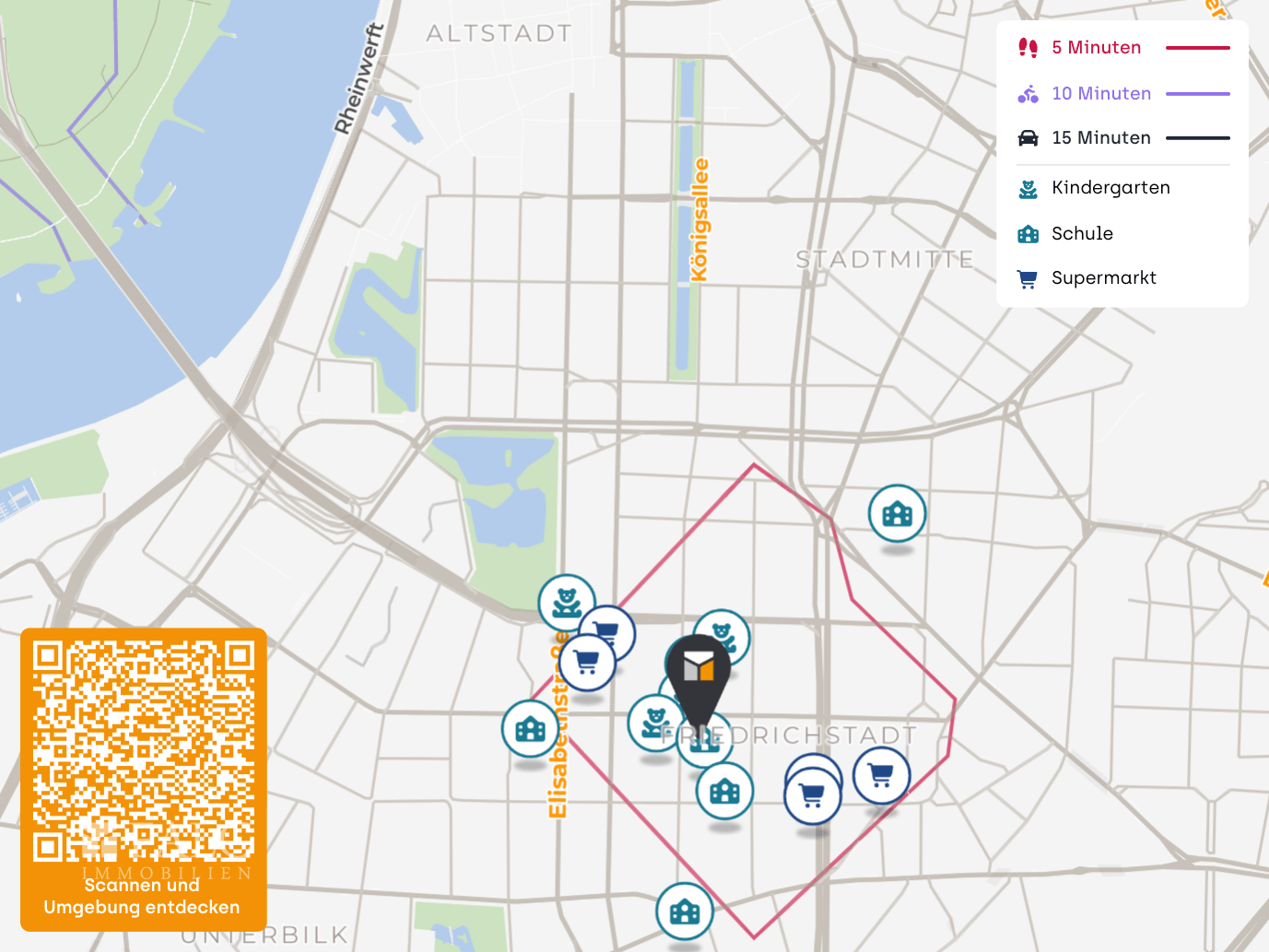 Sofort bezugsfrei!Helles City-Apartment mit Balkon, Einbauküche & Aufzug in bester Düsseldorfer Lage – Düsseldorf – Vorschaubild 7