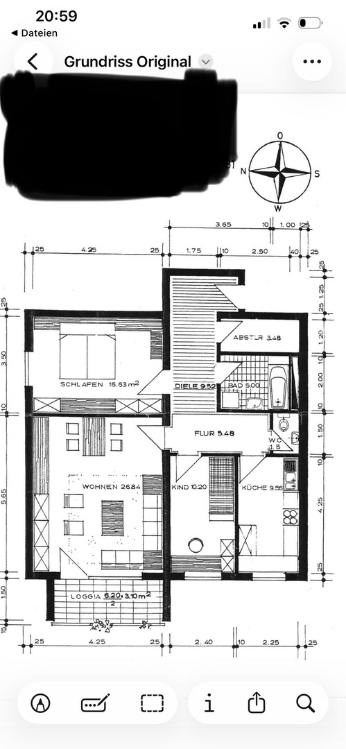 3 Zimmer Wohnung mit Balkon, Fahrstuhl, TG-Stellplatz in Schwetzingen zu vermieten – Schwetzingen – Vorschaubild 7