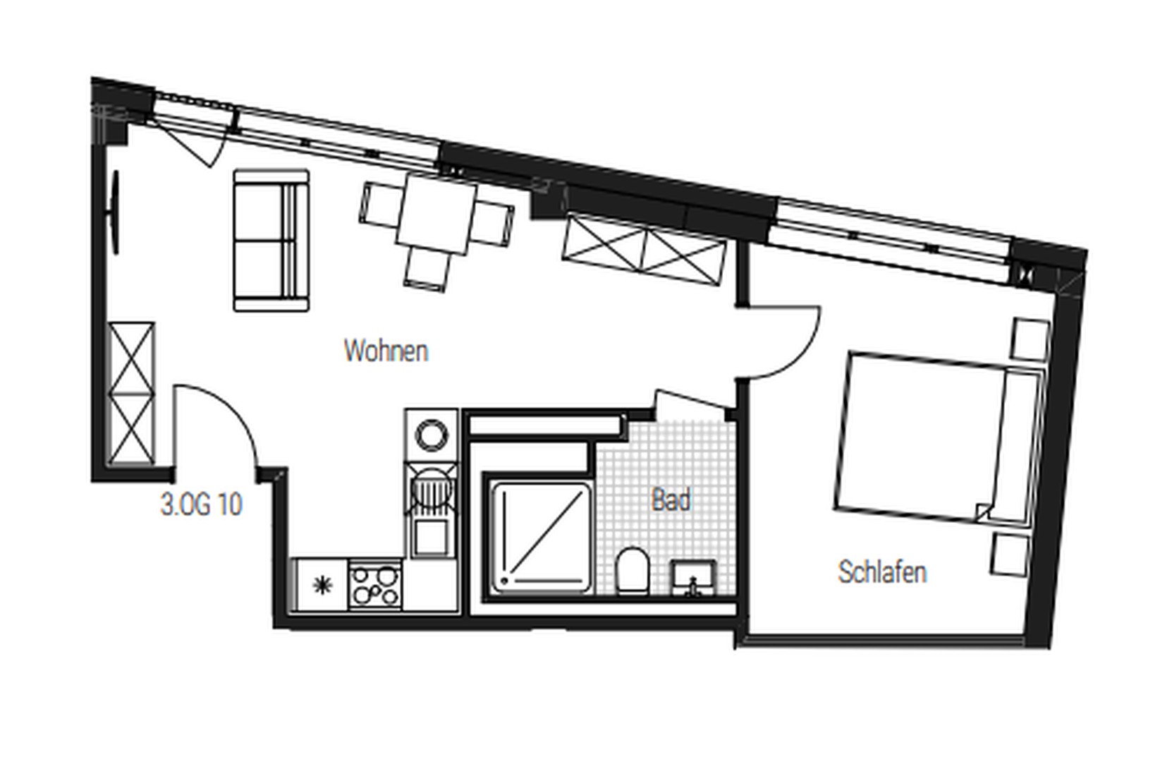 Attraktive 2-Zimmer-Neubauwohnung mit moderner Einbauküche WE 58 – Nürnberg – Vorschaubild 21