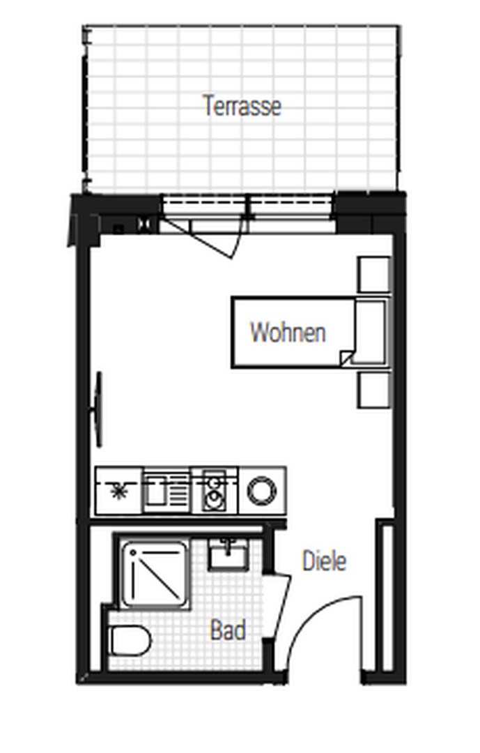 Charmante vollmöblierte 1-Zimmer-Neubauwohnung im EG mit Terrasse WE_02 – Nürnberg – Vorschaubild 21