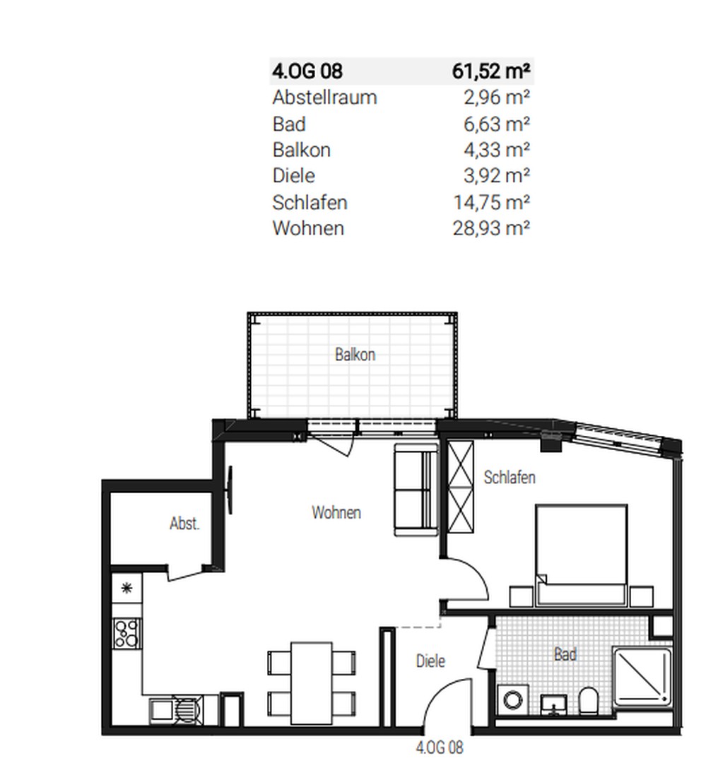 Attraktive 2-Zimmer-Neubauwohnung mit moderner Einbauküche WE 78 – Nürnberg – Vorschaubild 21