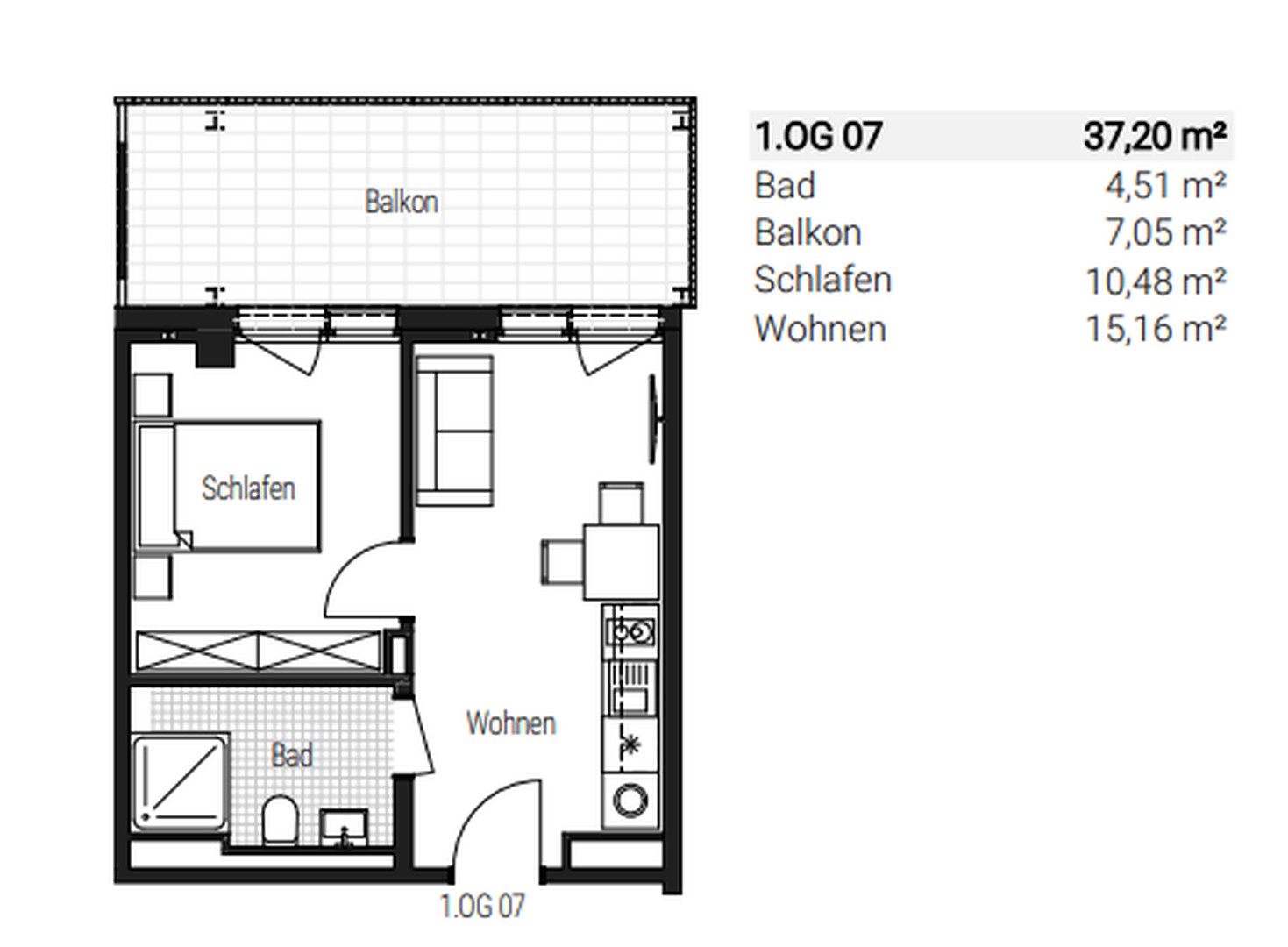 Attraktive 2-Zimmer-Neubauwohnung mit moderner Einbauküche WE 14 – Nürnberg – Vorschaubild 21