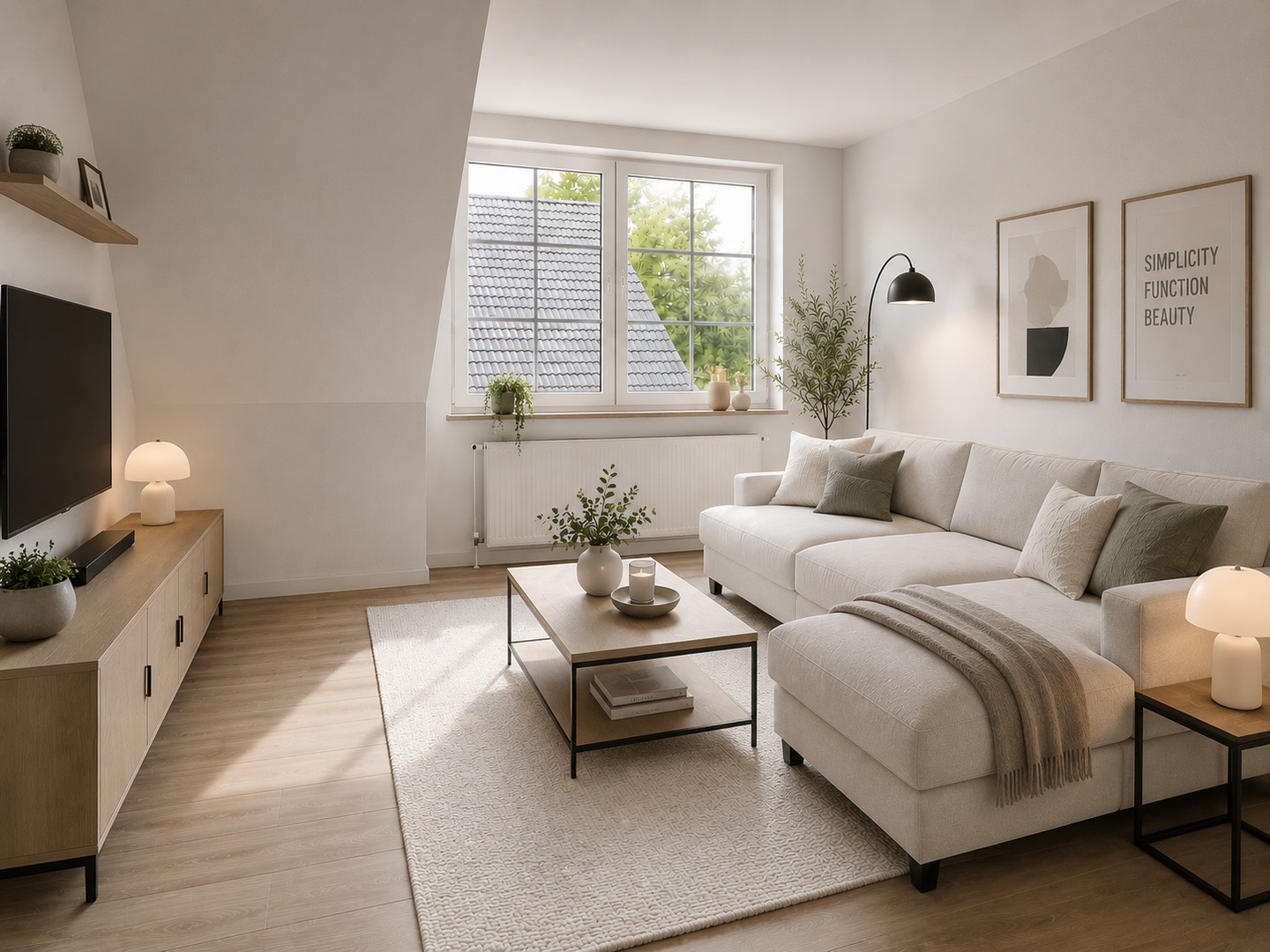 **Willkommen Zuhause** Lichtdurchflutete 2-Zi Dachgeschoß-WHG renoviert mit Garten