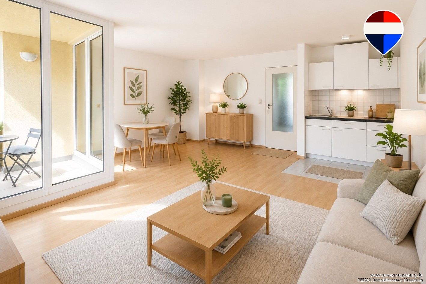 Für Eigennutzer oder Anleger: 1,5-Zimmer-ETW mit Balkon und Tiefgaragenoption in Stadtfeld Ost – Magdeburg – Vorschaubild 3