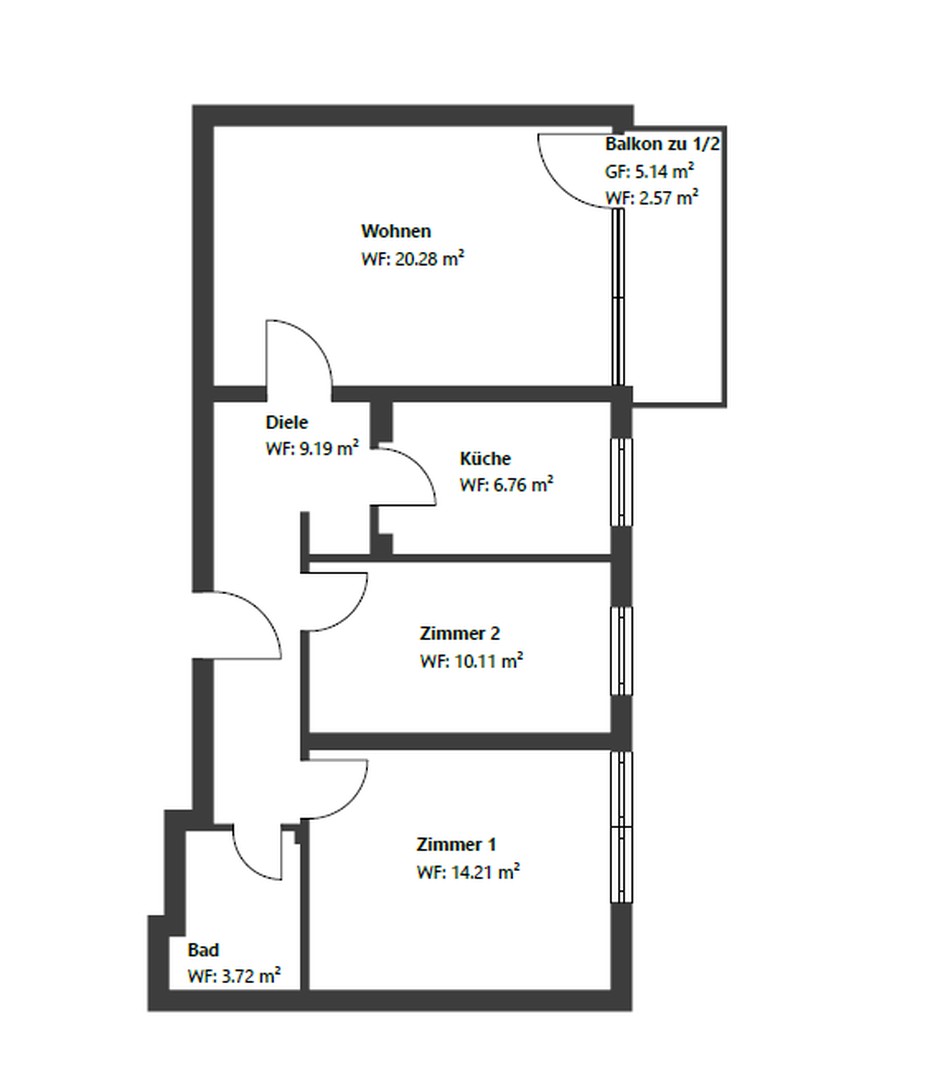 Erstbezug nach Modernisierung: Helle 3-Zimmerwohnung mit Balkon – provisionsfrei & WG-geeignet – München – Vorschaubild 22