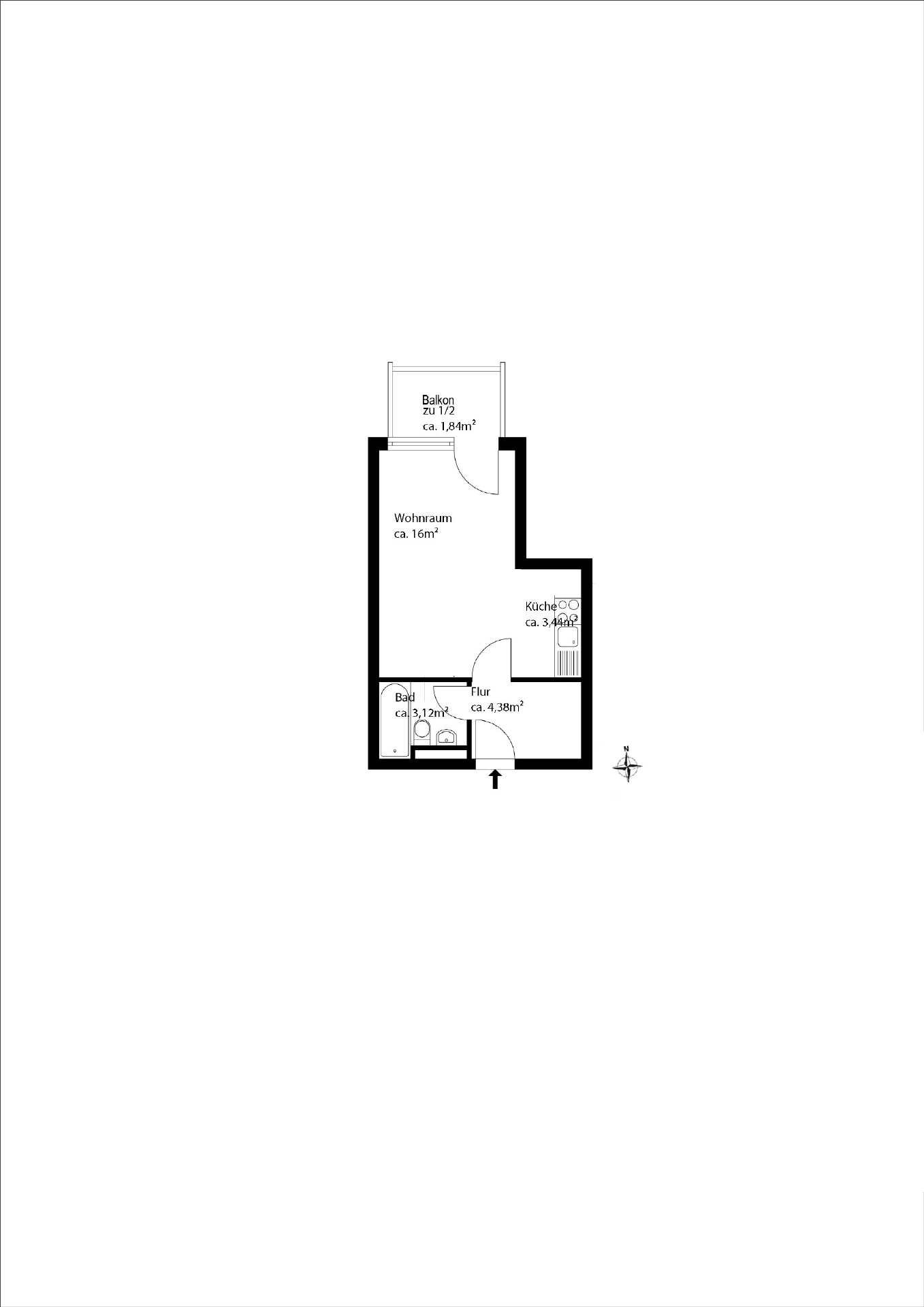AIGNER - Vermietetes 1-Zimmer-Apartment mit Balkon in Laim – München – Vorschaubild 7