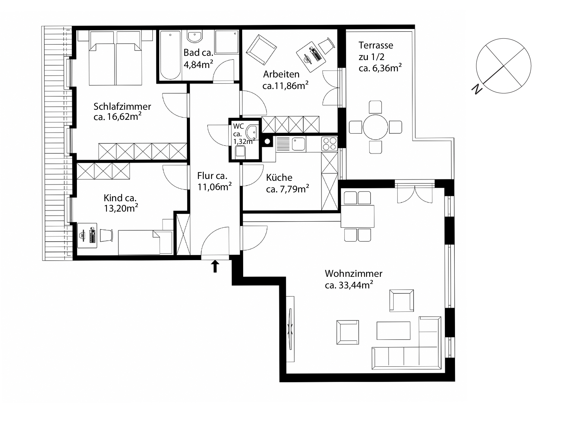 AIGNER - Gut geschittene und helle 4-Zimmer-Dachgeschosswohnung – München – Vorschaubild 6