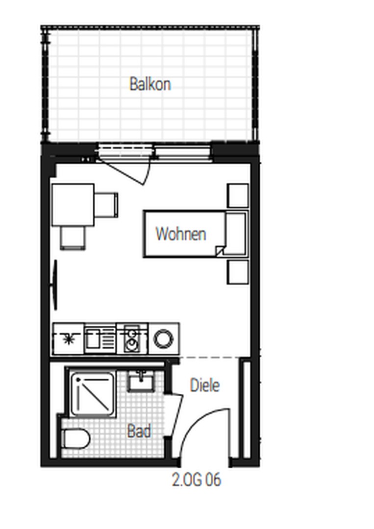 Charmante vollmöblierte 1-Zimmer-Neubauwohnung im 2. OG WE 31 – Nürnberg – Vorschaubild 21