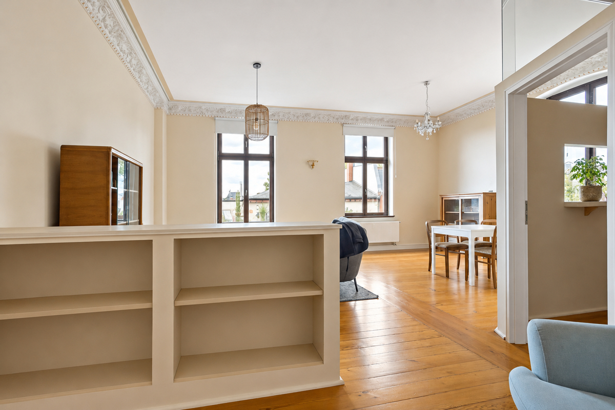 Traumhafte 2-Raumwohnung mit Einbauküche und Stuck im Mühlwegviertel! – Halle / Nord – Vorschaubild 5
