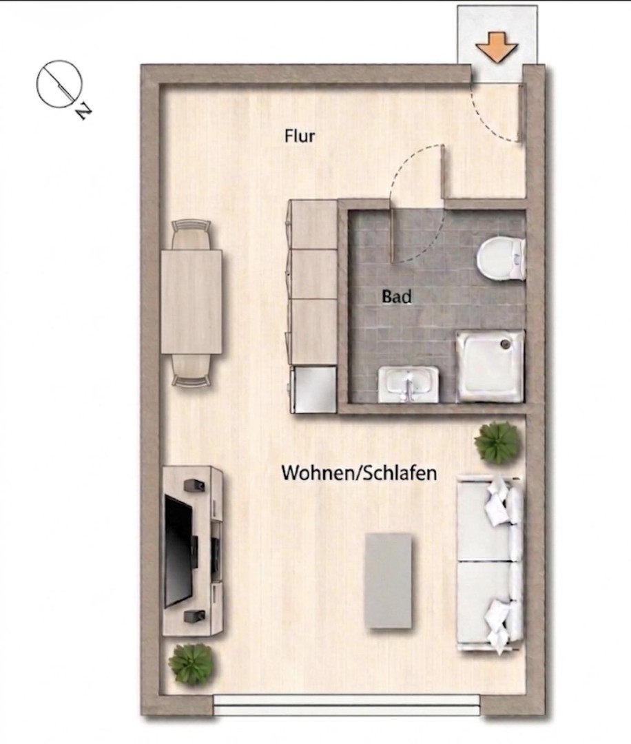 Schwabing: Kernsaniertes voll. möbliertes Apartment ggü. Olympiapark mit 4,9% Rendite – München – Vorschaubild 12