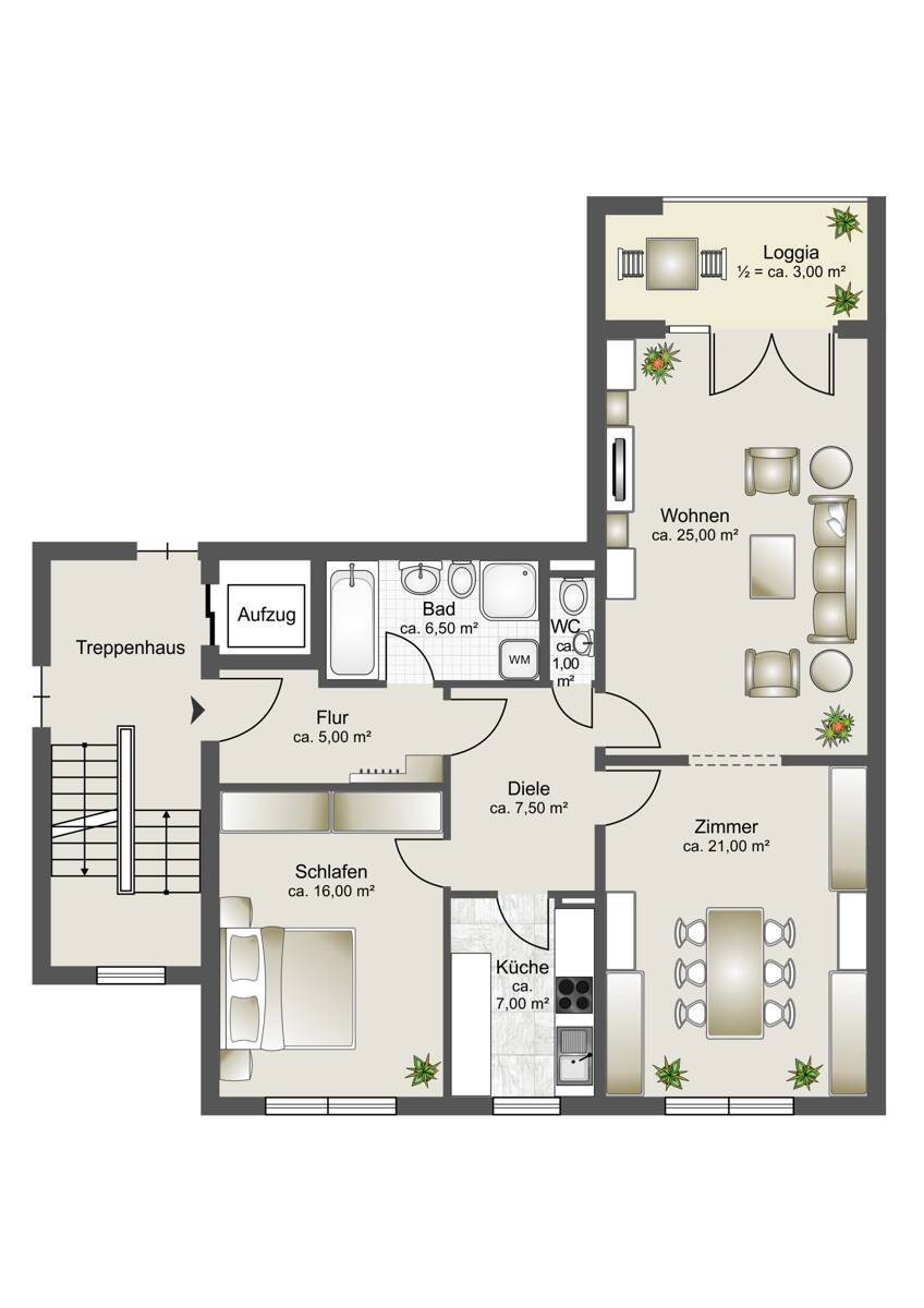 Kapitalalanlage -- 3-Zimmer Etagenwohnung mit Loggia + TG-Stellplatz – Hamburg Eidelstedt – Vorschaubild 10