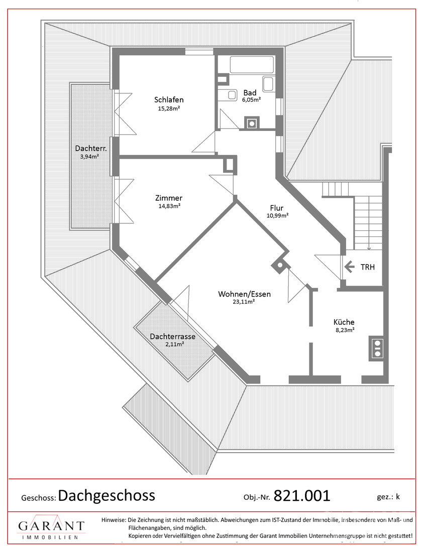 Charmante 3 Zimmer-Dachgeschosswohnung mit zwei Balkonen in ruhiger Bestlage von München-Bogenhausen – München – Vorschaubild 12