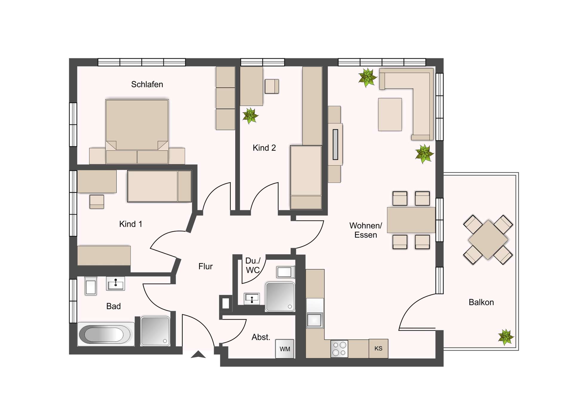 Erstbezug in 2. Reihe | Lift | Tageslichtbad | Balkon | TG-Stellplatz mgl. – Leipzig – Vorschaubild 14