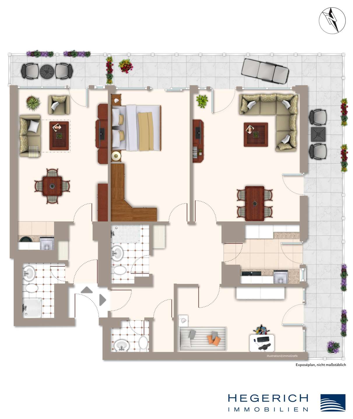 HEGERICH: 3-Zi.-Wohnung plus 1-Zi.-Appartement mit vielseitigen Nutzungsmöglichkeiten in Bogenhausen – München – Vorschaubild 19