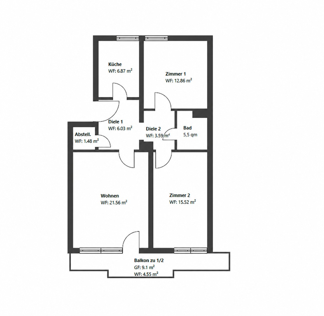 Erstbezug nach Modernisierung: Helle 3-Zimmer-Wohnung mit Sonnenbalkon in ruhiger Grünlage – München – Vorschaubild 16