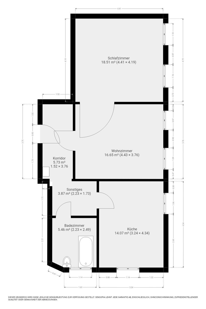 Komplett Renoviert! 2 Zimmer + Wohnküche + Bad – Bielefeld – Vorschaubild 13