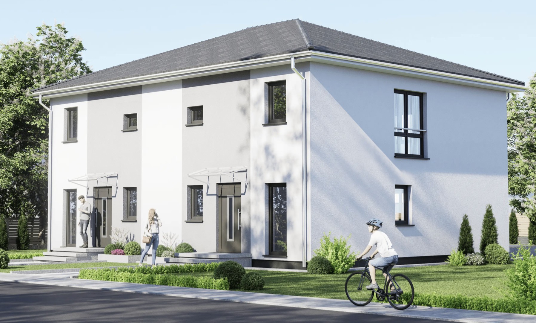 Neubau einer schönen Doppelhaushälfte in Falkensee