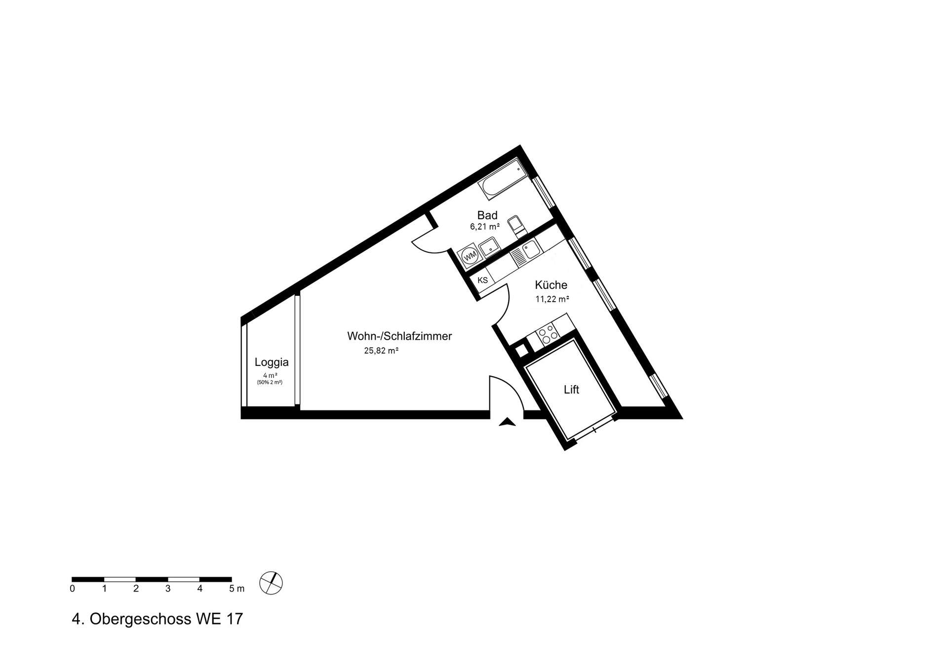Helle 1-Zimmer-Wohnung mit Südwest-Loggia zwischen Mitte und Kreuzberg – Berlin – Vorschaubild 12