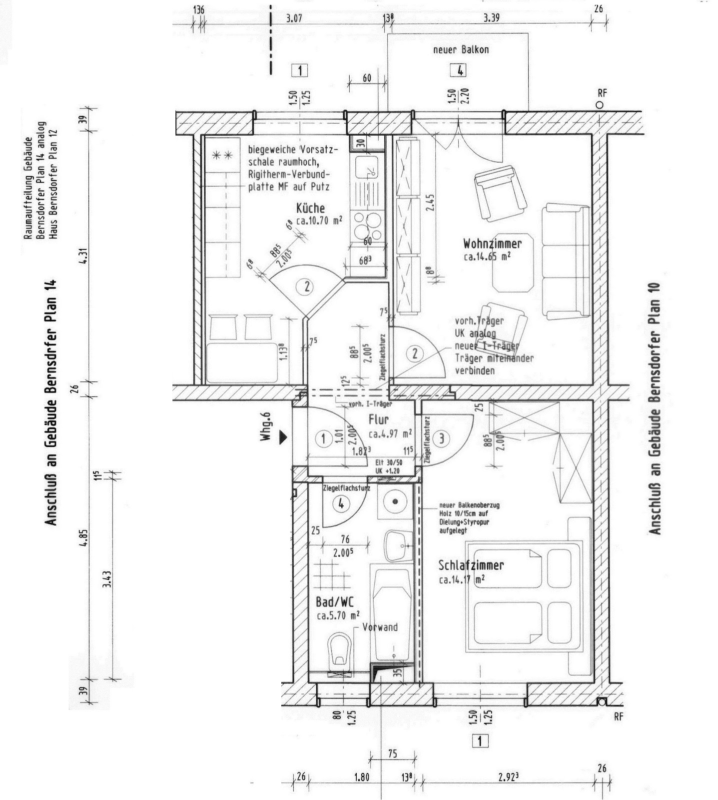 Schöne 2-Raum-Wohnung 51 qm mit Balkon – Chemnitz – Vorschaubild 11