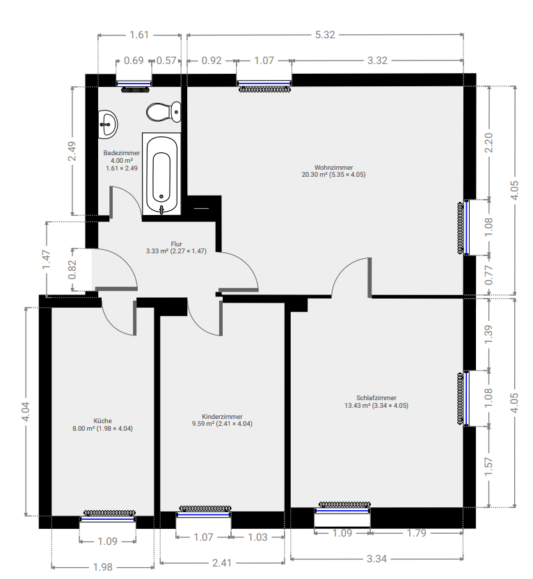 Attraktive 3-Zimmerwohnung in begehrter Zentrumslage (Musterbilder) – Salzgitter – Vorschaubild 6