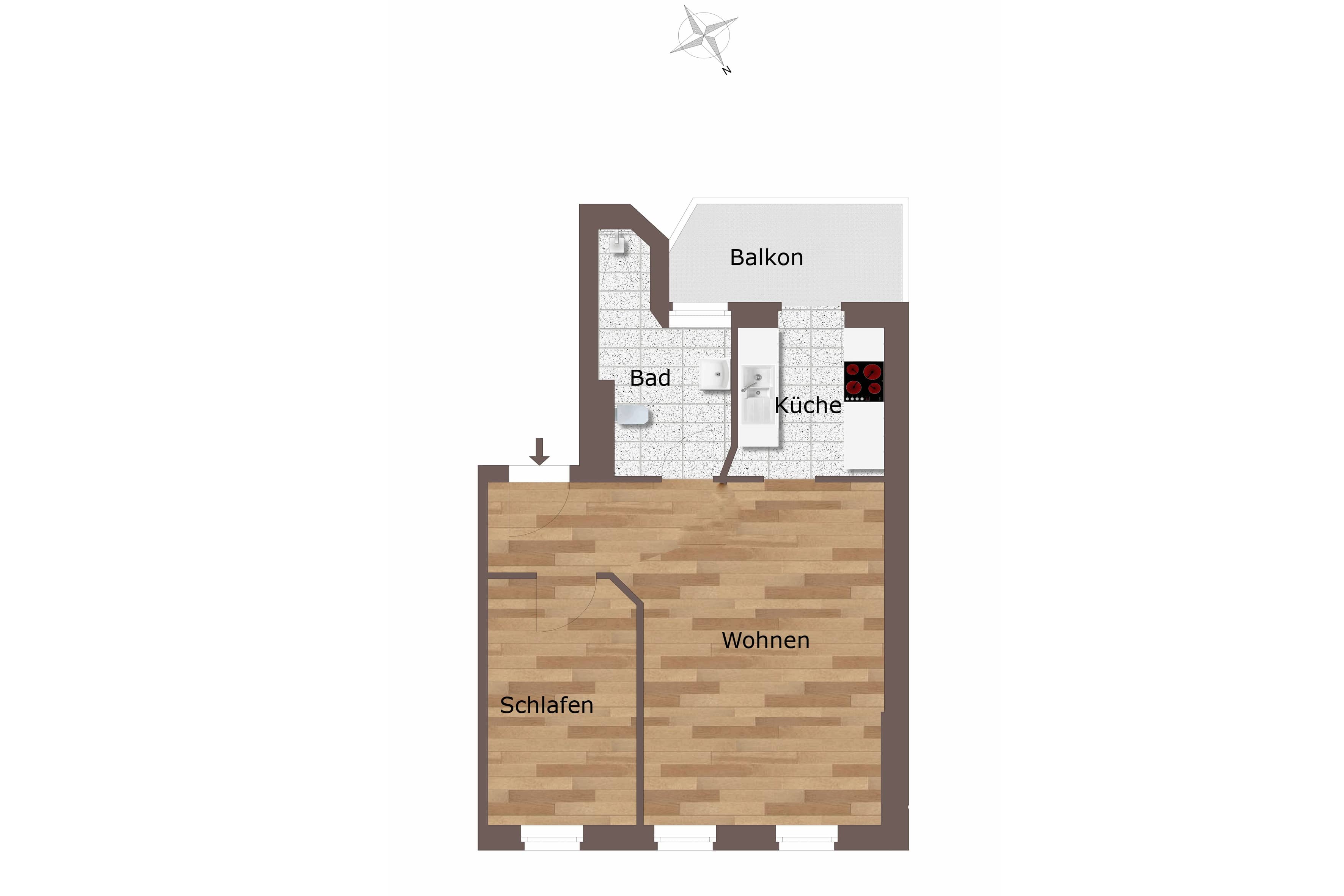 NEU: Gemütliches 2-Zimmerapartment mit Balkon! – Leipzig – Vorschaubild 10