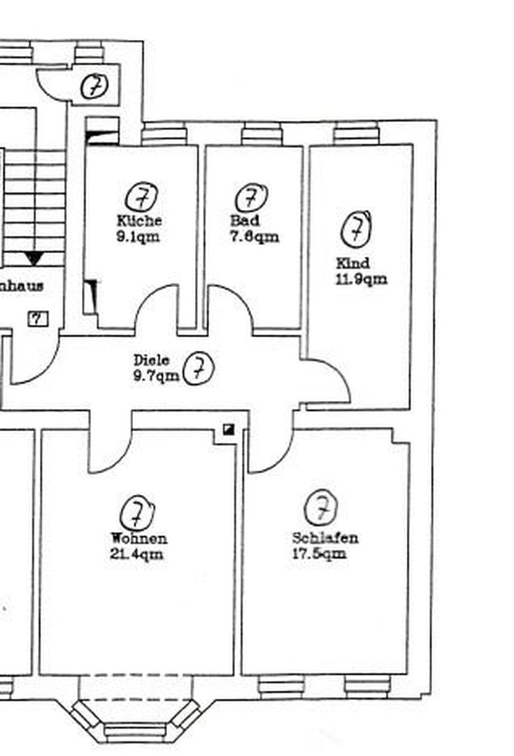 Attraktive 3‑Zimmer‑Wohnung m. neuem Bad u. EBK in Chemnitz–77,20 m²–fußl. z. TU (ab 01.09.26). – Chemnitz – Vorschaubild 2