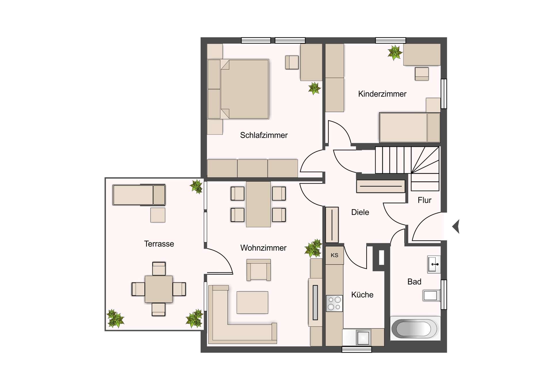 Bezugsfreies Familiendomizil | 2 Bäder | Kameraüberwachung | Brunnen | Garage und Stellplatz – Bennewitz – Vorschaubild 4