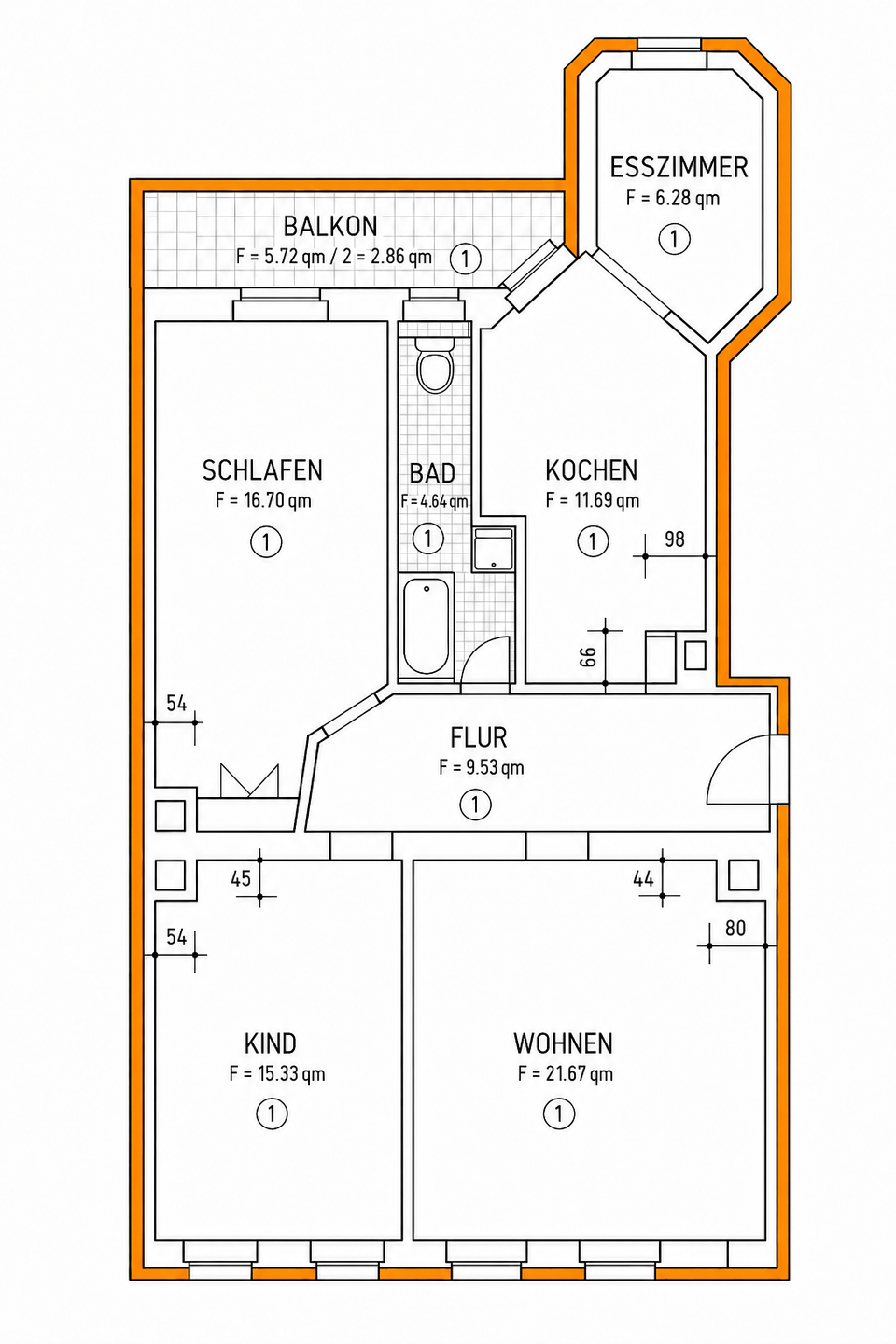 BEZUGSFREI ! SCHLEUSSIG - für Selbstnutzer! 3-Zimmer-Wohnung mit Balkon und Tageslichtbad – Leipzig – Vorschaubild 9