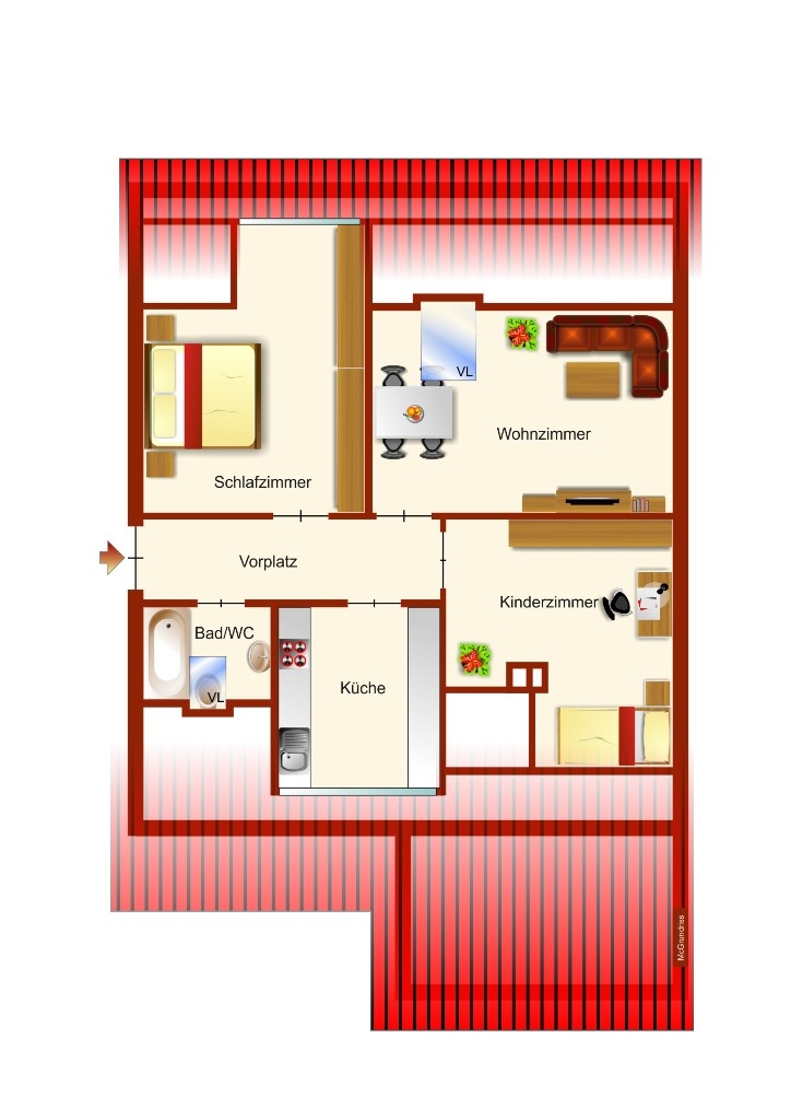 "Attraktive Kapitalanlage - Kompakte 3-Zimmer-WG-ETW in Stuttgart-Hedelfingen" – Stuttgart / Hedelfingen – Vorschaubild 3