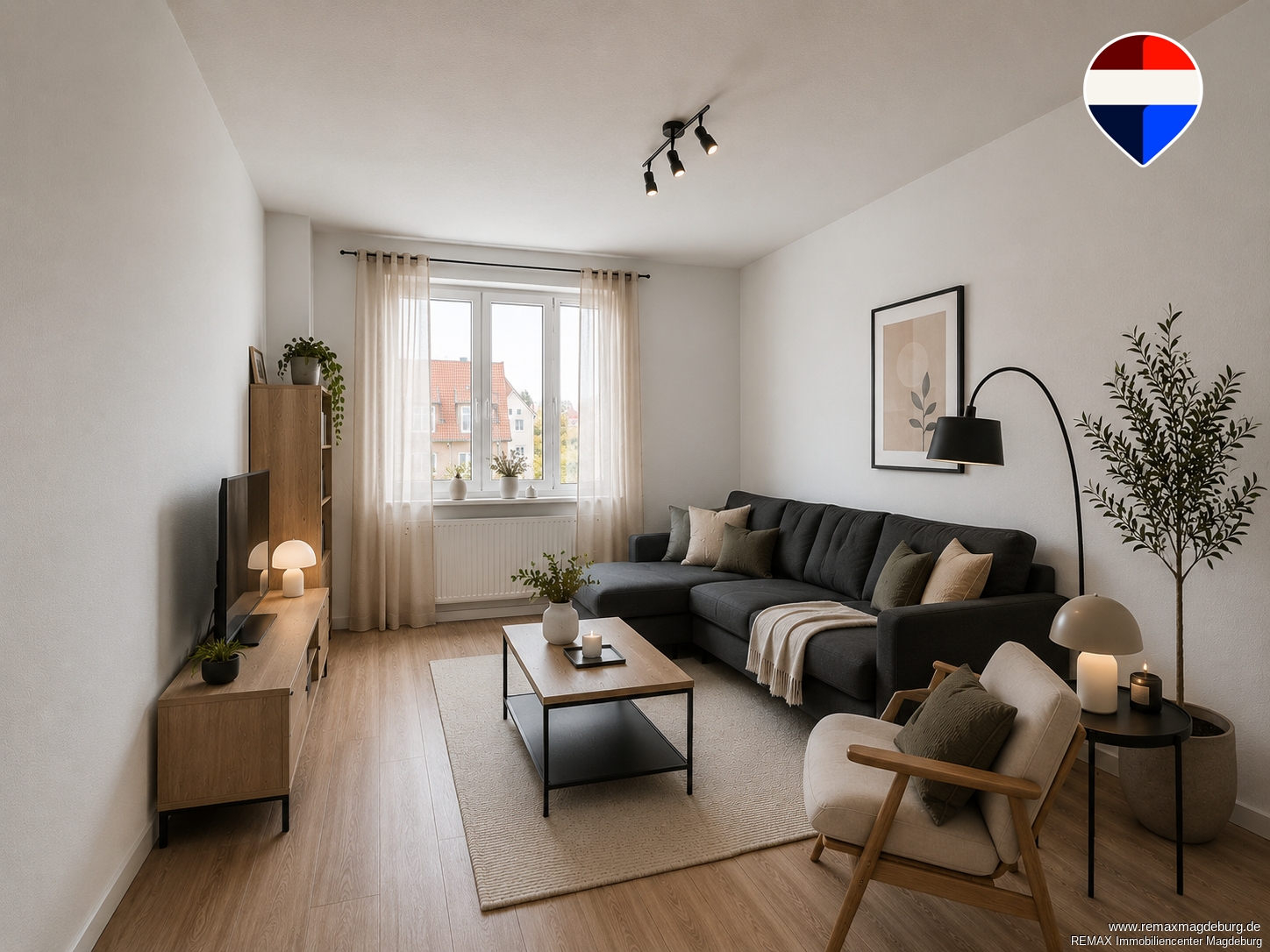 Helle 2-Raum-Wohnung mit Balkon und modernem Wohnkomfort – Magdeburg – Bild 1 von 7
