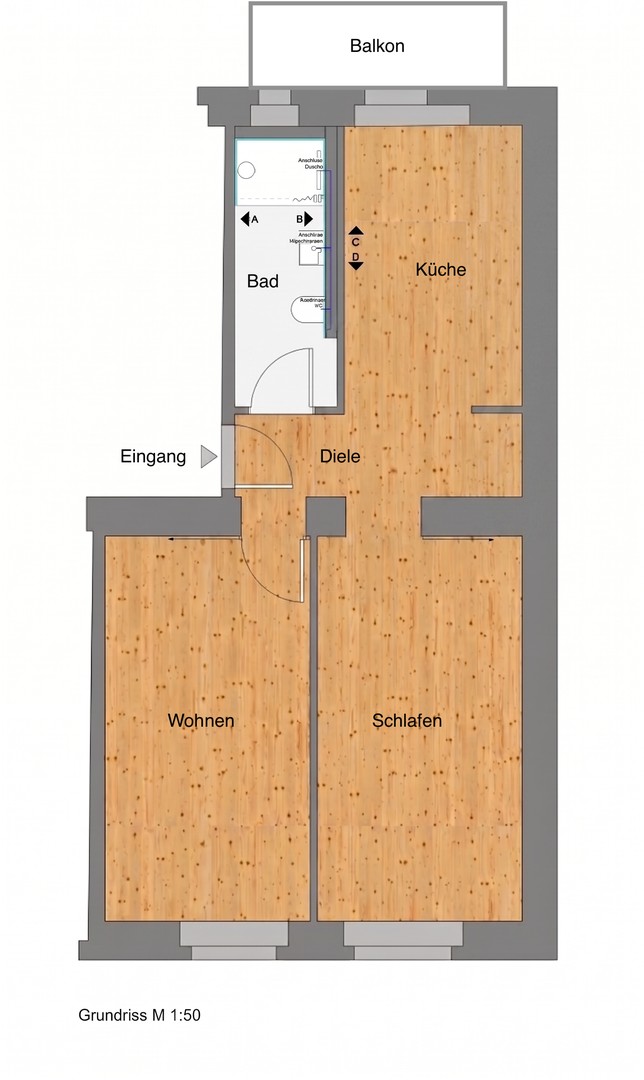 Modernisierter, barrierearmer Komfort mit Balkon & Hoffläche in Flingern (Aldi 2 Min.) – Düsseldorf – Vorschaubild 17