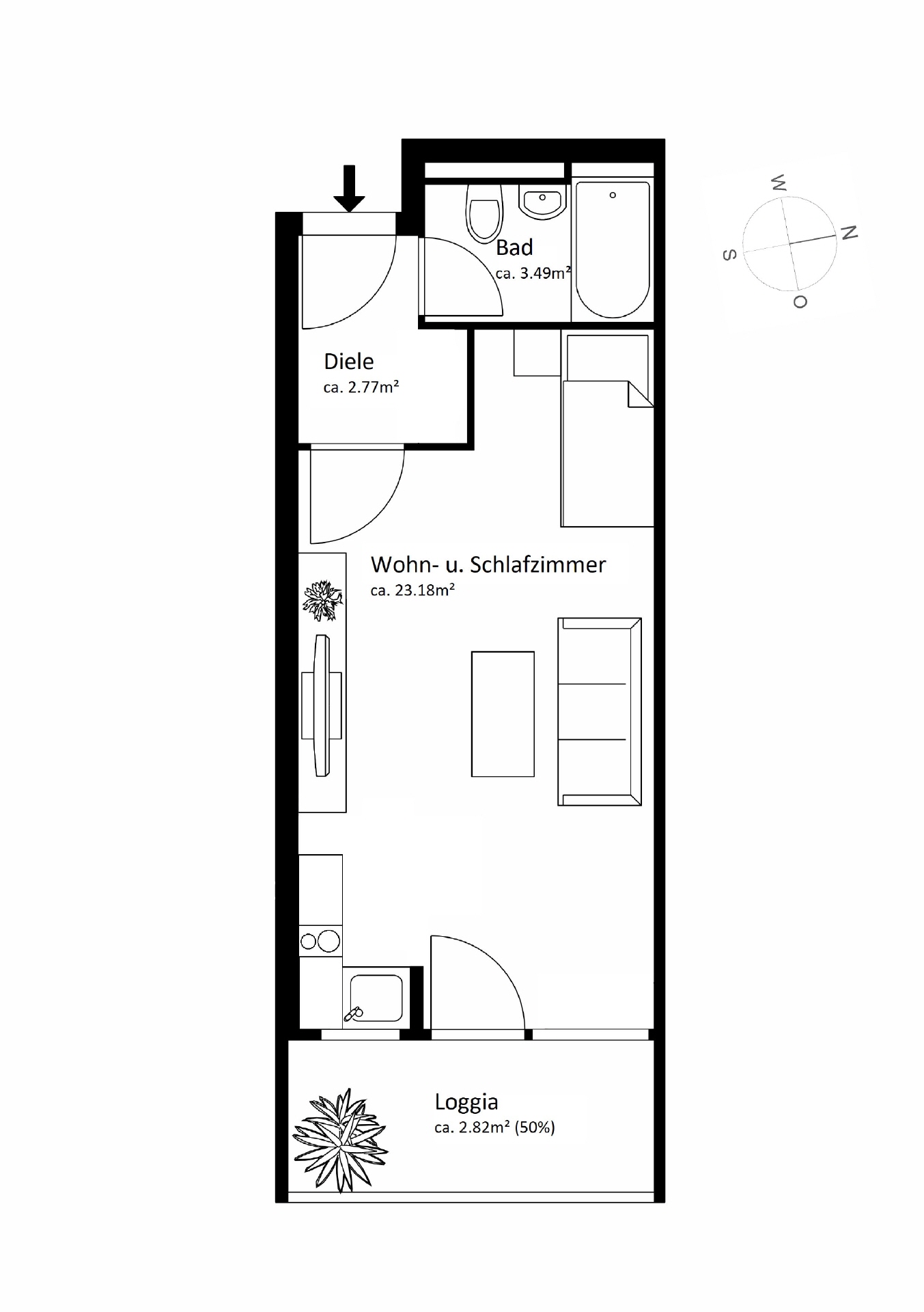 AIGNER - Gepflegtes, unvermietetes 1-Zimmer-Apartment nahe Rotkreuzplatz – München – Vorschaubild 7