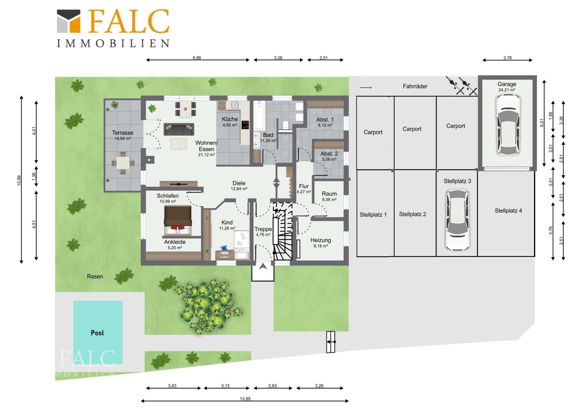 Exklusives Neubau-3-Familienhaus! Effizienz trifft auf hochwertige Wohnqualität! - FALC Immobilien – Zweiflingen – Vorschaubild 34