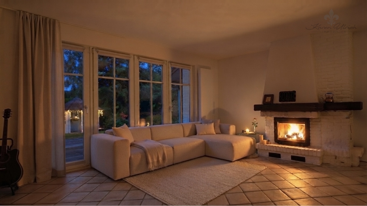 Weite, Ruhe & Design: Moderner Winkelbungalow in Rosengarten mit Kamin, Gartenidylle & Hamburg-Nähe – Rosengarten / Neu Eckel – Vorschaubild 12