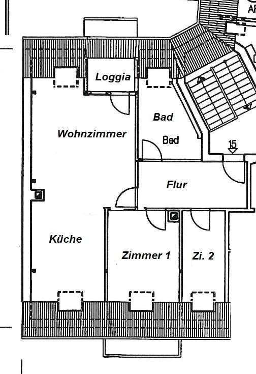 Dachgeschosswohnung mit offenem Wohnkonzept und ruhiger Loggia im Denkmal – Leipzig – Vorschaubild 18